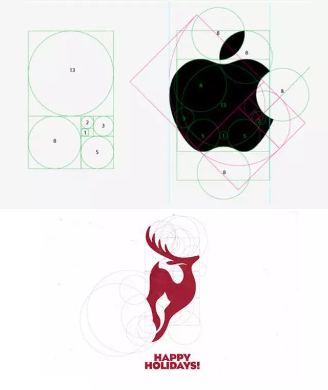 多用辅助线,几何图形,黄金比例这些元素对logo的细节进行美化,可以让