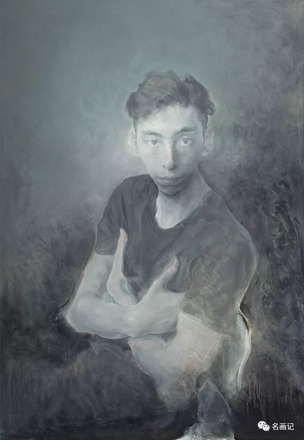 曾在2013年佩斯北京个展上展出的毛焰作品"小戴",2012,布面油画  毛焰