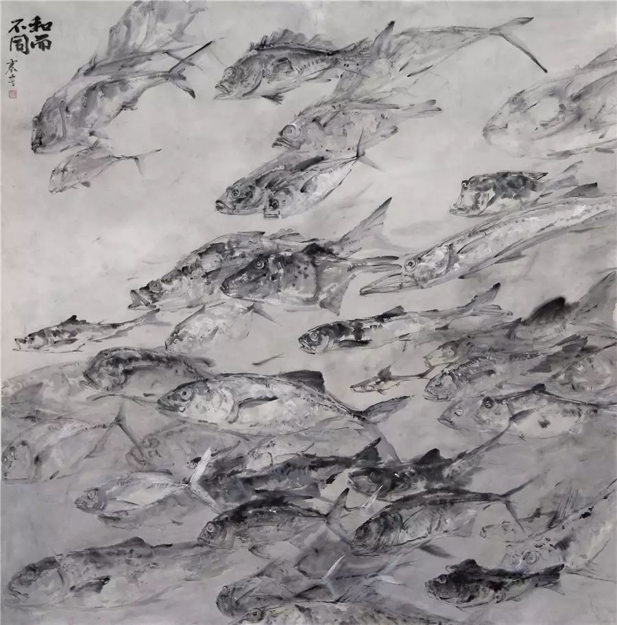 曹震宇作品《和而不同》入展2016"万年浦江"全国中国画花鸟作品展