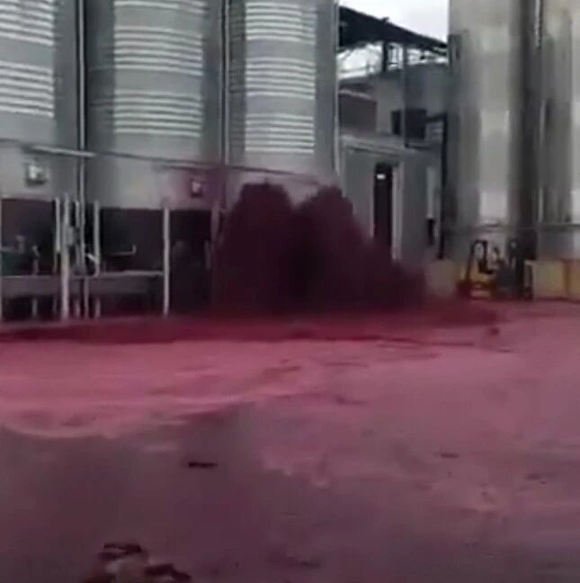 【欧浪网】秋天的第一桶红酒没了！西班牙小镇5万升红酒桶破裂