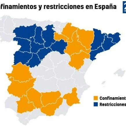 【欧浪网】详报西班牙17个大区宵禁、隔离和移动限制