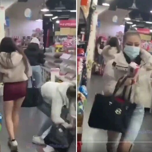 【欧浪】遭社会谴责！七个未成年少女结群洗劫华人食品店画面曝光