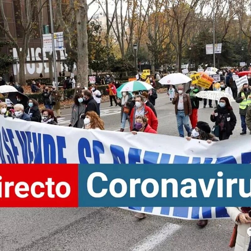 【欧浪网】马德里医护今日举行抗议   反对阿尤素女士的疫情管理