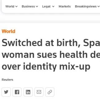 【欧浪网】西班牙女婴在医院被抱错 19年后向政府索赔300万欧