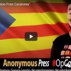 【欧浪网】解放加泰罗尼亚！匿名者黑客组织攻陷西班牙法院网