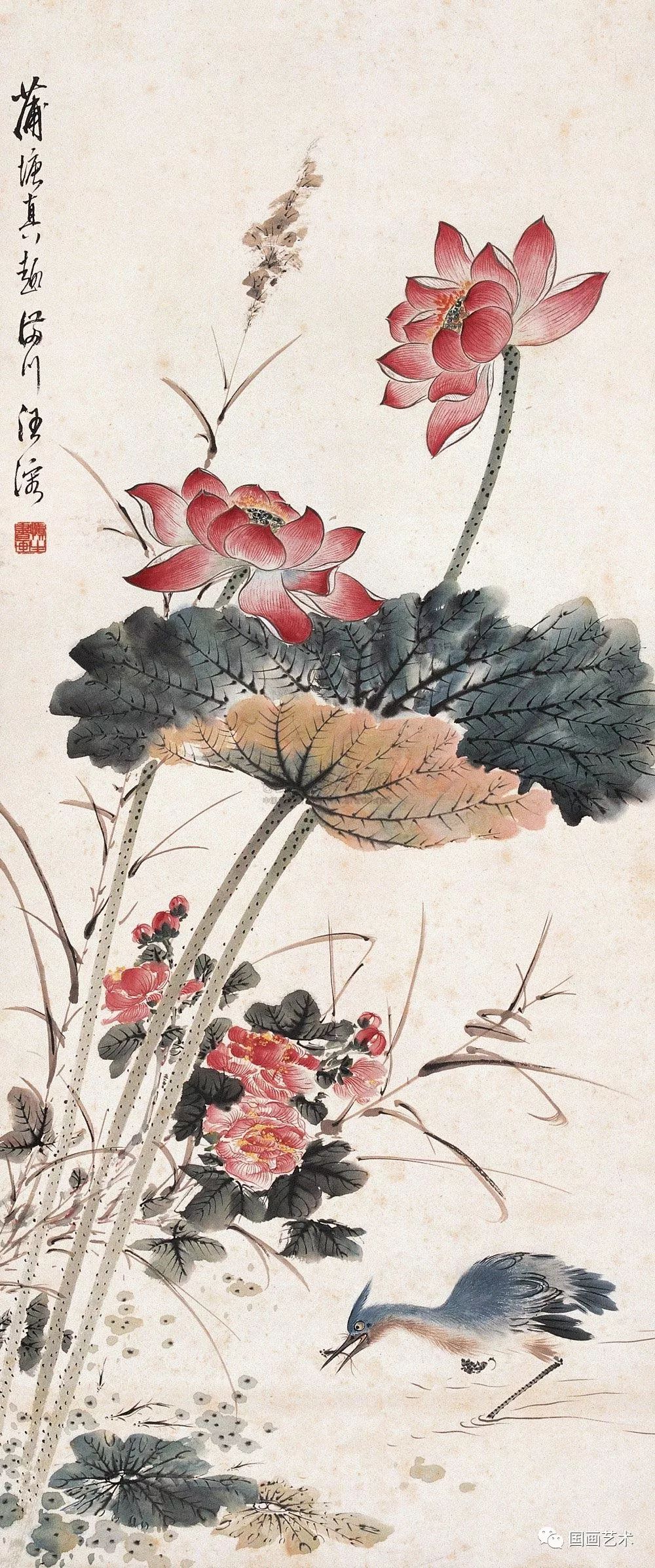 以下为整理自网络的汪慎生荷花作品,仅供欣赏参考!