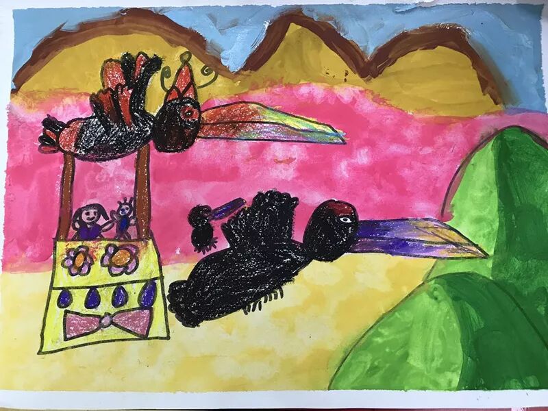 大嘴鸟-罗美琳的画作-宝贝计画少儿美术