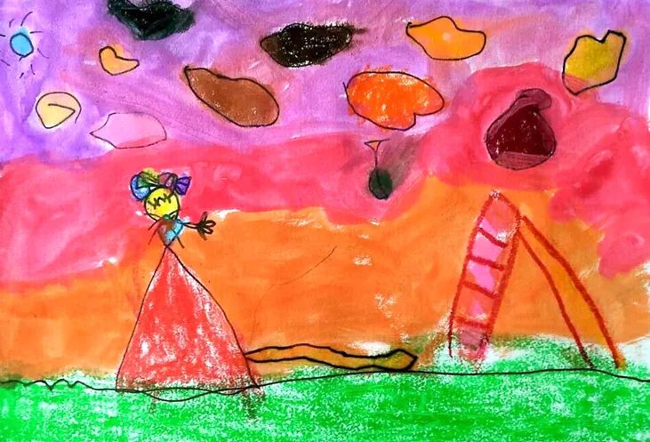 一只老鼠要滑滑梯-谢嘉欣画作-宝贝计画少儿美术