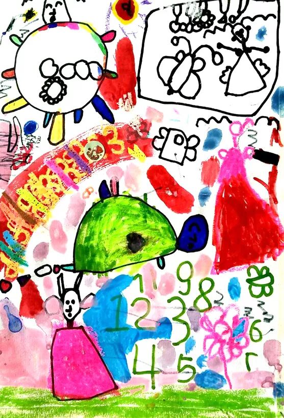 乌龟和小彩虹-谢嘉欣画作-宝贝计画少儿美术