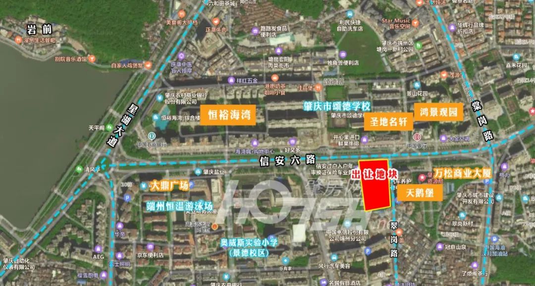 六路与翠岗路交汇处,邻近颂德学校,奥小景德校区,周边楼盘有恒裕海湾