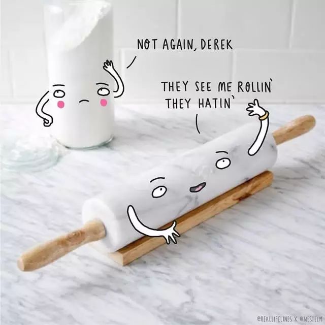 高萌英文插画告诉你：原来生活这么有趣