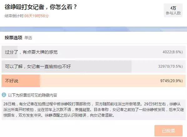 徐峥醉酒殴打女记者?