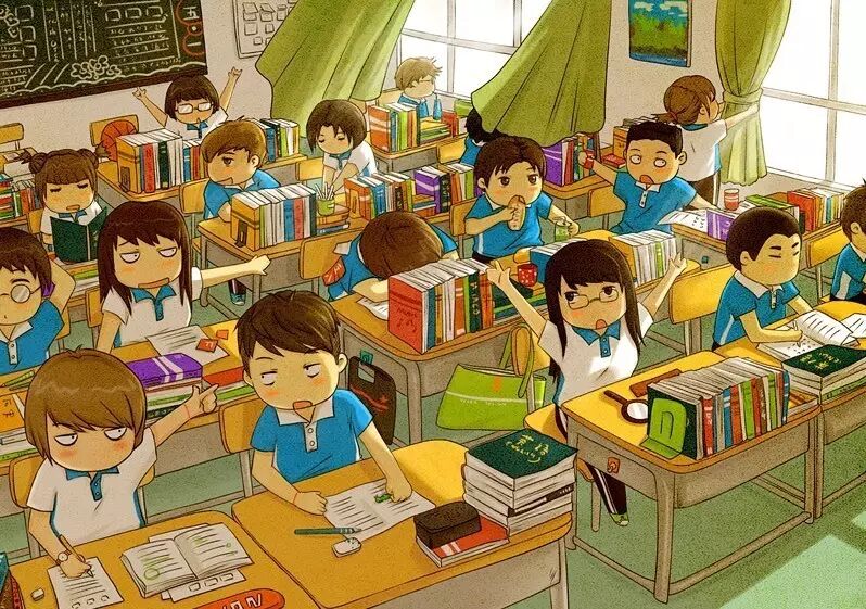 走出考场的瞬间，满脸都是自信的上扬