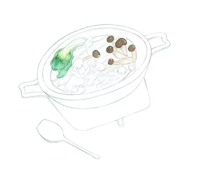 水彩教程用笔绘出一幅画用爱烹制一碗汤