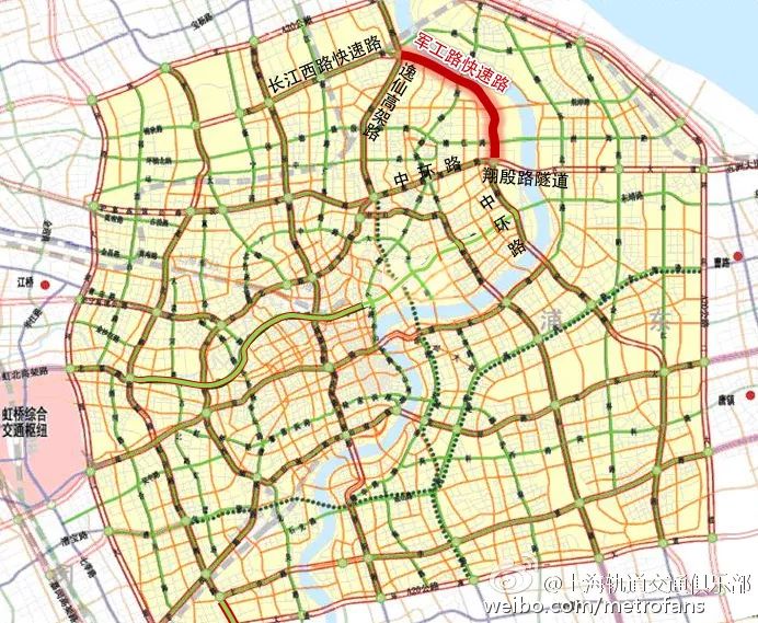 长江西路高架正式立项 将与军工路高架,沪太路高架共同组成上海北部