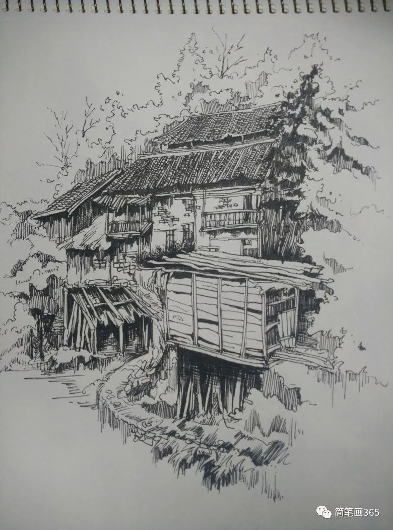 手绘风景 简笔画大全