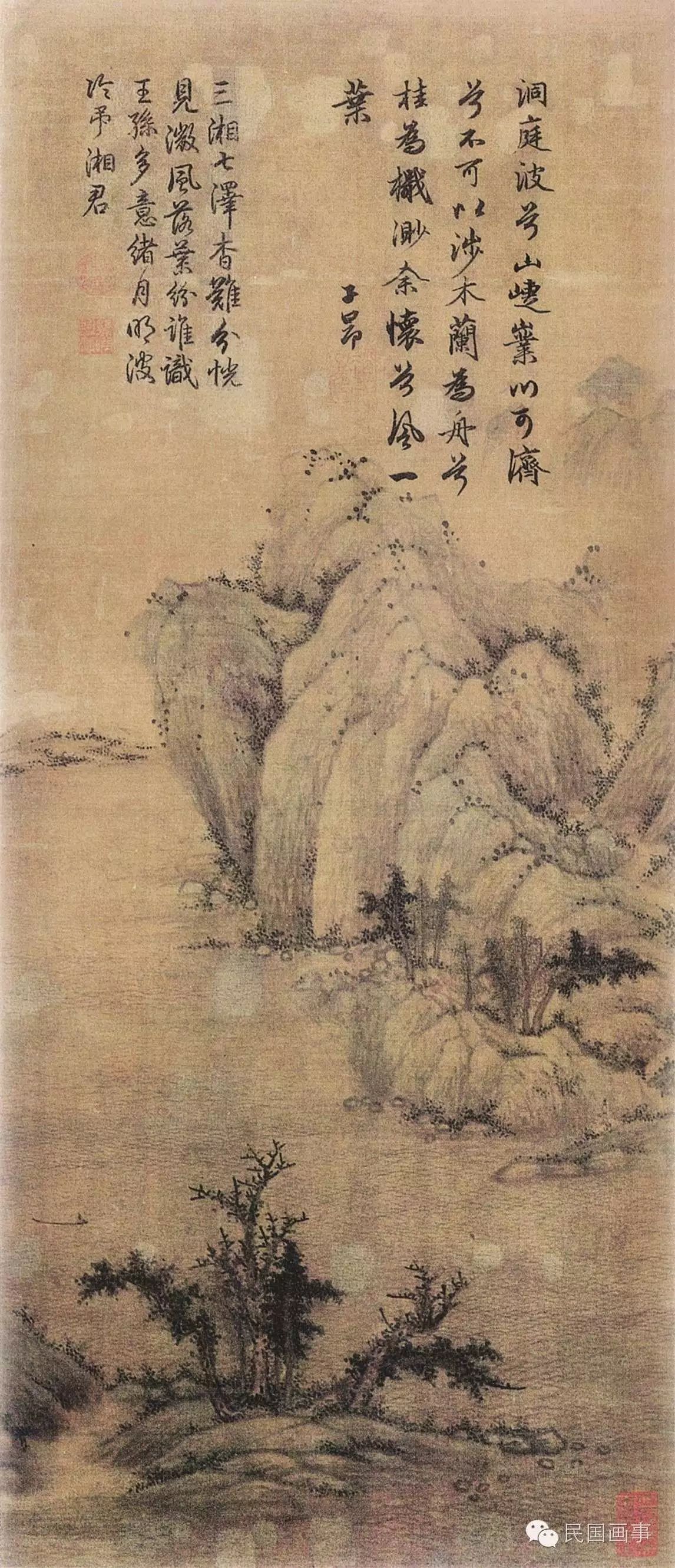 元代赵孟頫也画过太湖,他有一件《洞庭东山图》传世,现藏于上海博物