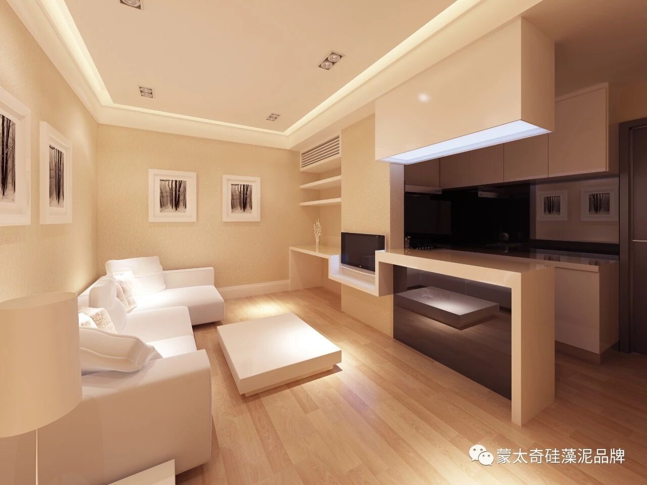 境美硅藻泥装修效果图 硅藻泥客厅装修效果图 