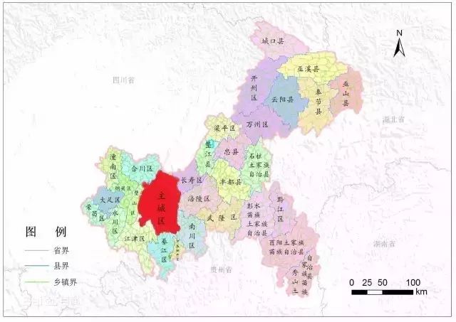 重庆最新行政区划图