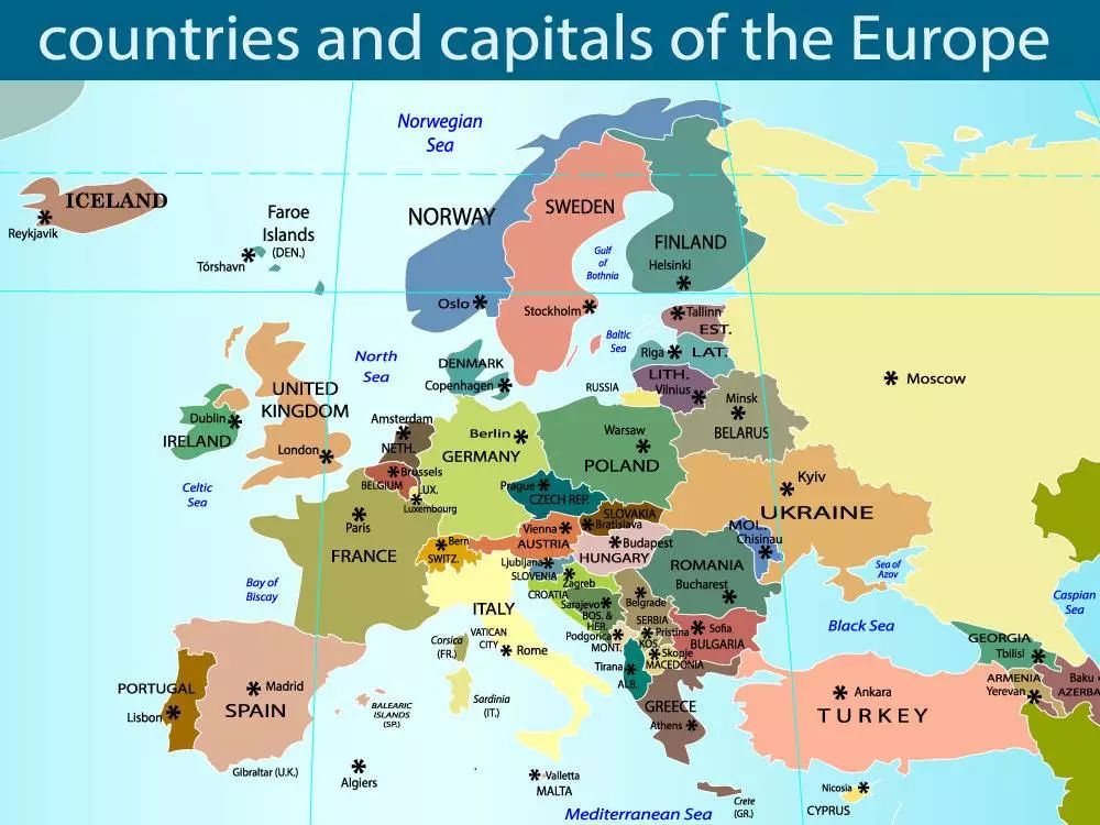 欧洲地图图片