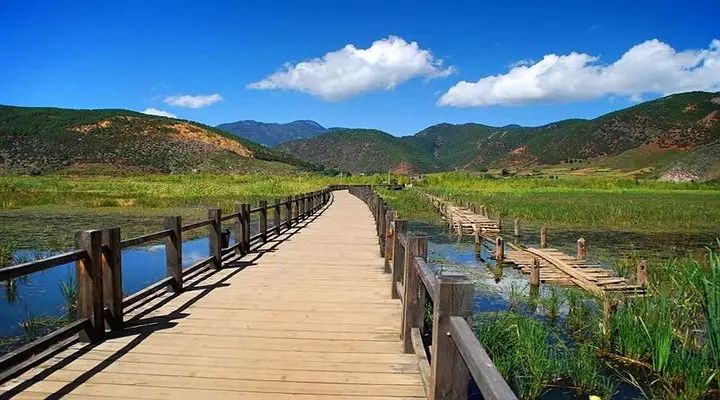 走婚桥是泸沽湖上唯一的座桥.