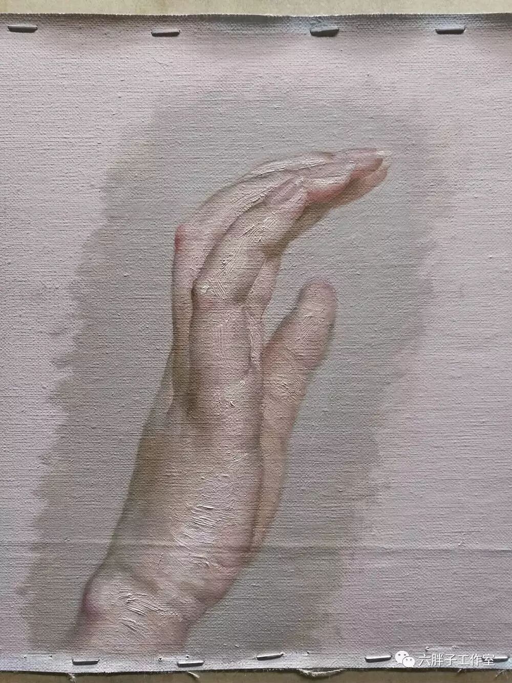 手的习作-(六胖子油画技法示范)