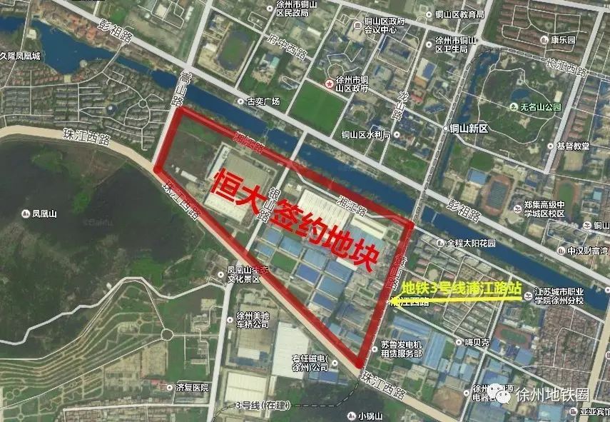 还要配套建设一所小学 项目用地范围,面积: 项目地块位于铜山区湘江路