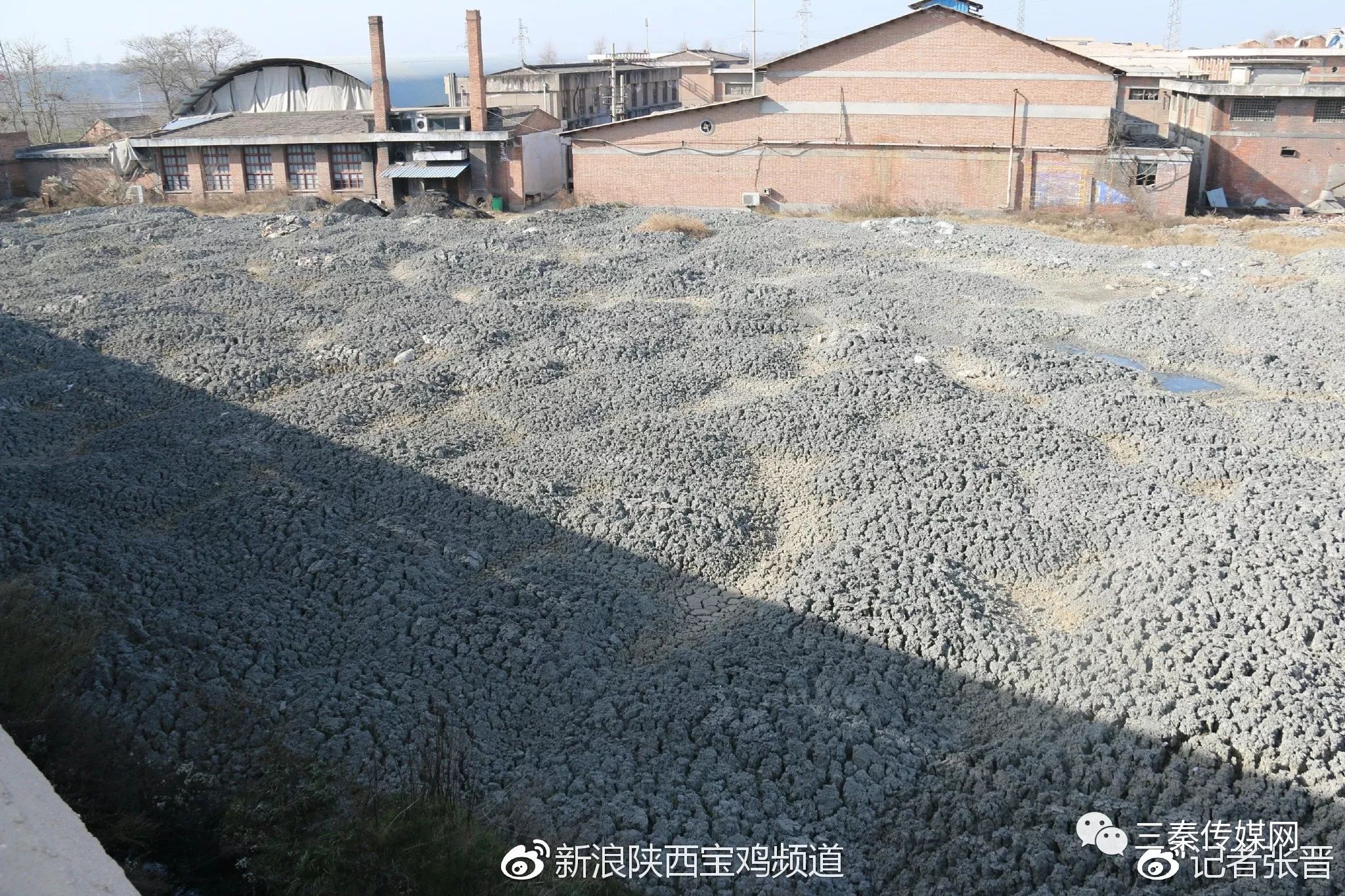 法门纸业二分厂院内废渣