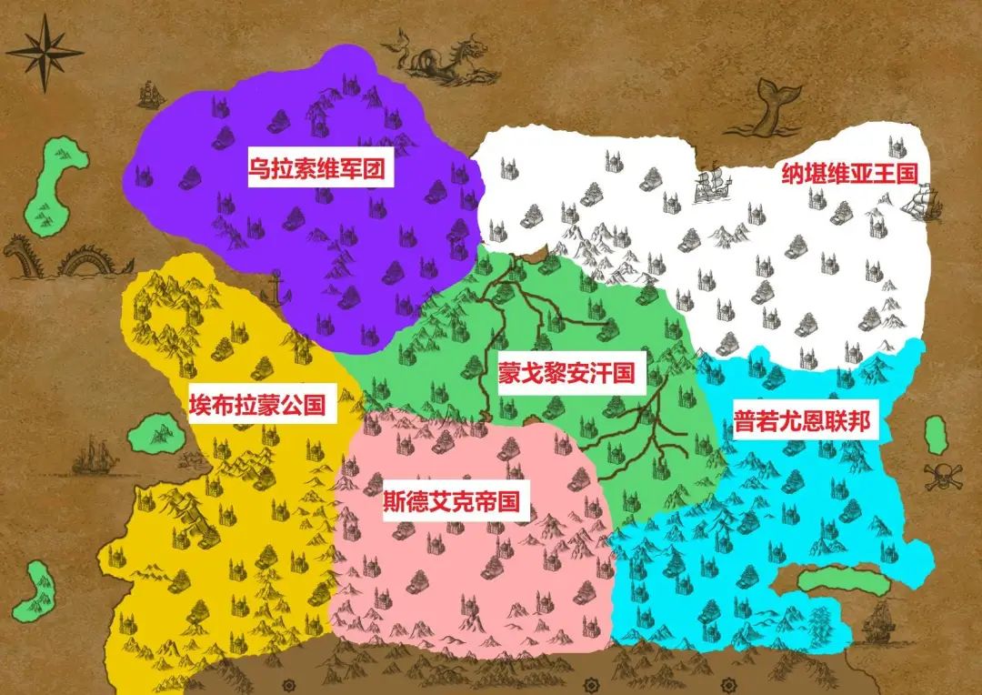 全新的世界大地图◆mod内容《希绝大陆》是一款基于《骑马与砍杀2