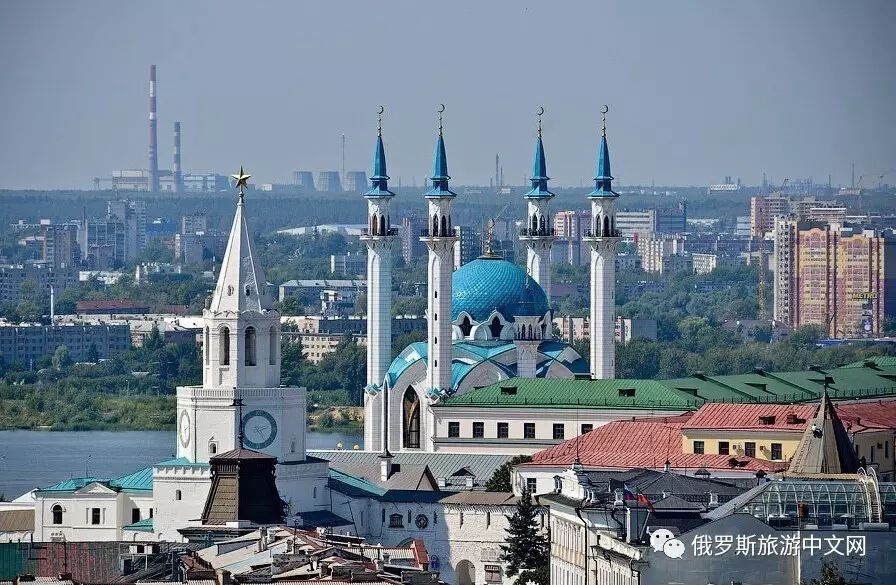 鞑靼斯坦共和国总统府,建于19世纪40年代,伪拜占庭风格.