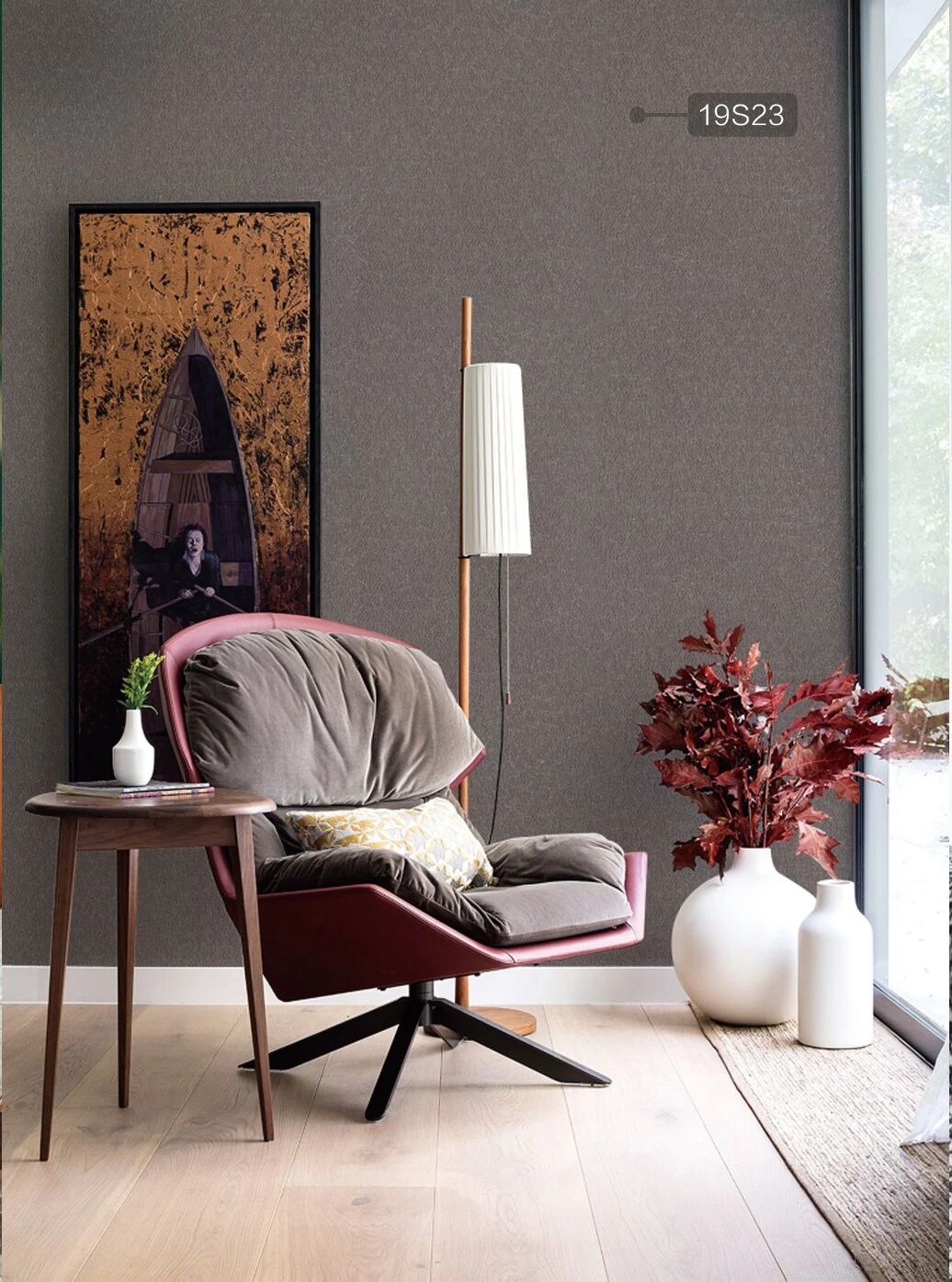 兰爵墙布图片 素色系列墙布效果图_5