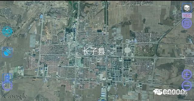 襄垣县卫星地图▽图片