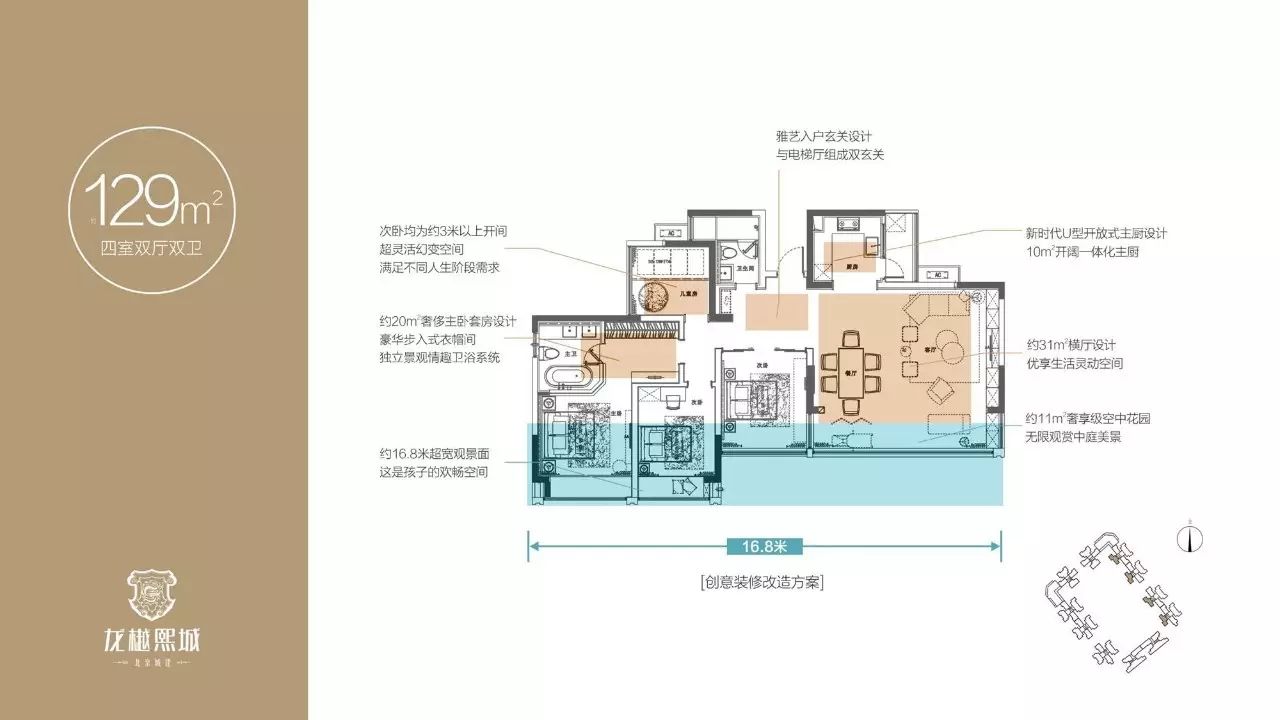 龙樾熙城二期129平方米户型图