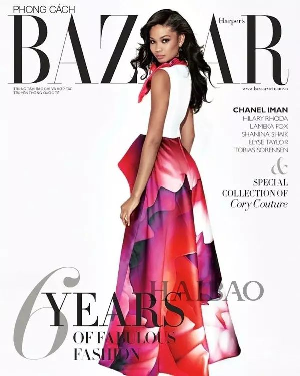 超模夏奈尔·伊曼 (chanel iman) 登上《harper"s bazaar》杂志越南版