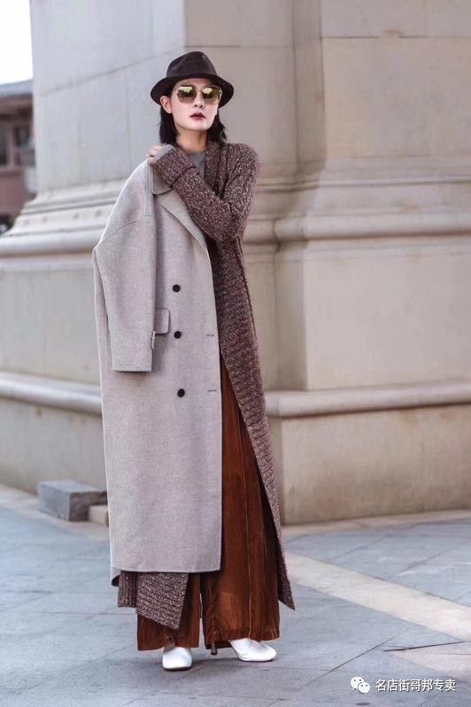 羊绒大衣搭配阔腿裤,秋冬最简约高级的时髦混搭风!