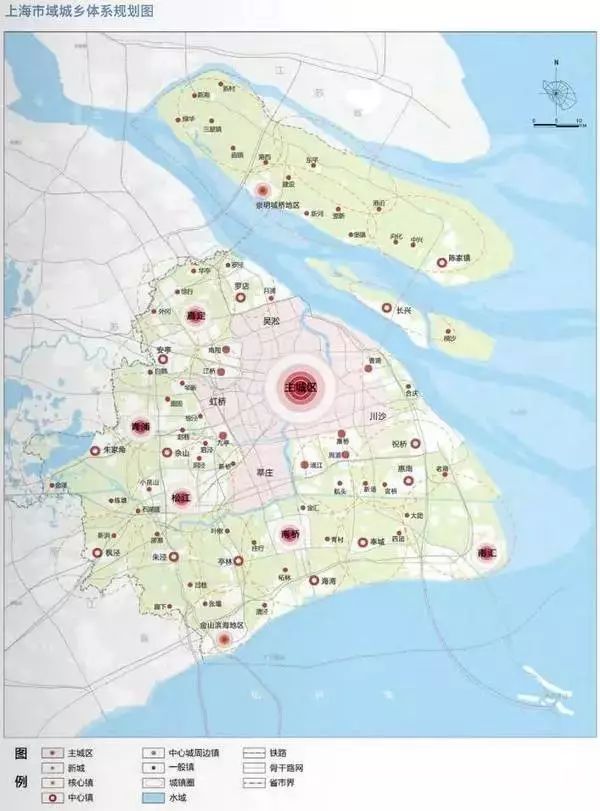 据《上海市城市总体规划(2016-2020)草案》显示 上海将构建"主城