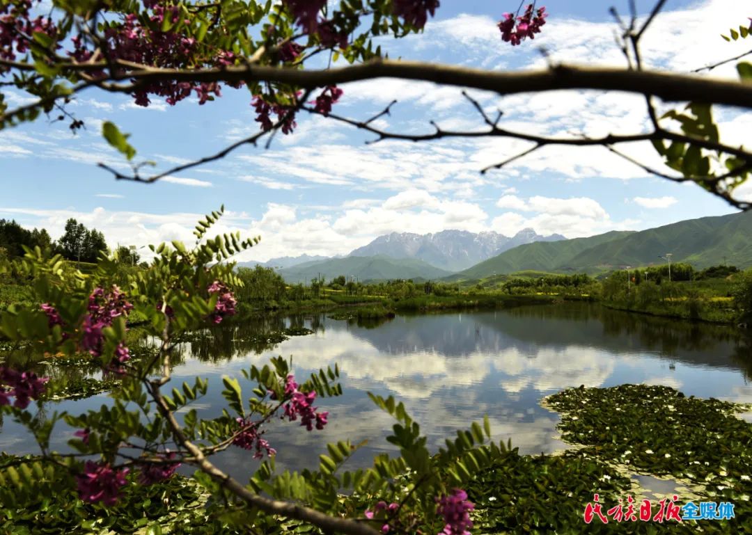 临夏县池湾风光惊艳,仿若世外桃源