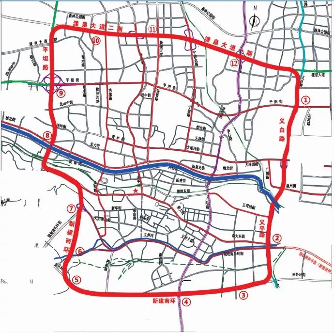 未来规划将泉东路北延至307复线,建设广阳快速路,在桃源桥北口向北以