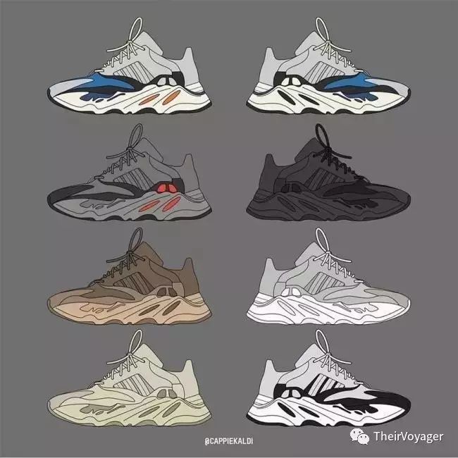 侃爷秋冬爆炸款!Kanye West x Adidas Yeezy Runner Boost 700“白灰黑水绿”