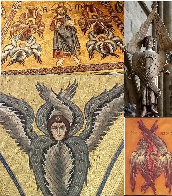 在《旧约圣经》中提到的六翼天使;亦出现于不同的中东作品,被视为