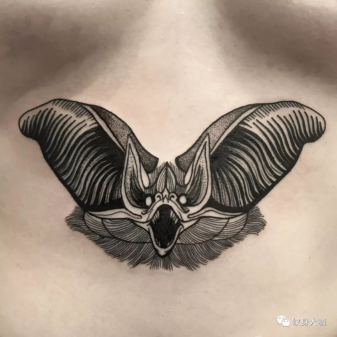 纹身手稿素材第486期:蝙蝠