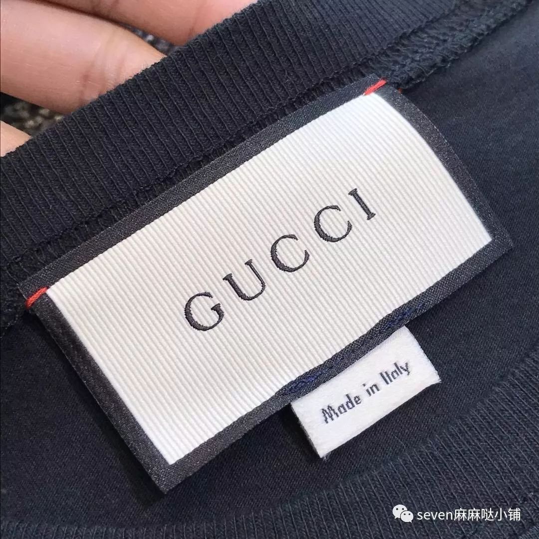 gucci 古驰 闪光gucci logo印花短袖t恤