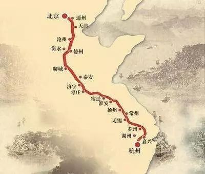 京杭大运河路线图