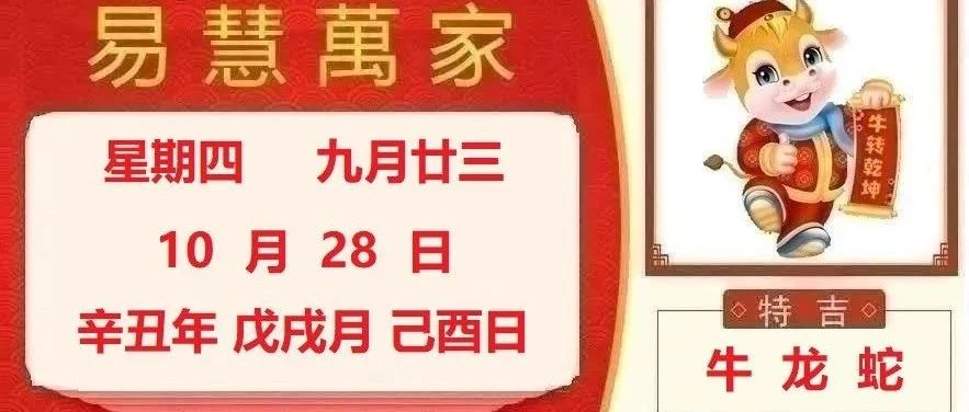 易慧萬家10月28日运势播报