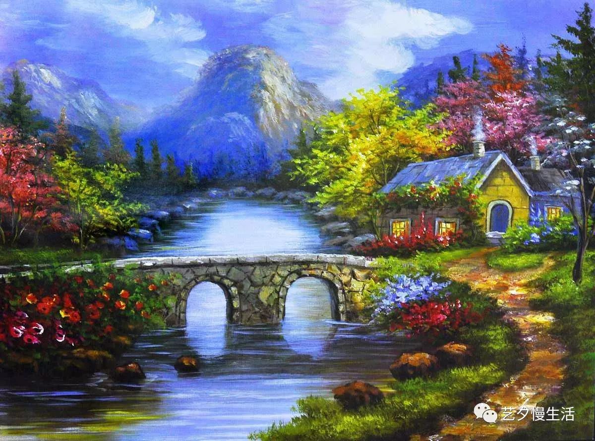 风景画通俗地说是以风景为题材的绘画,通过景物油画的学习