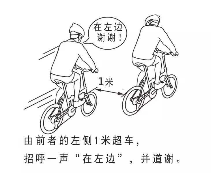 请给自行车一点安全距离,谢谢!