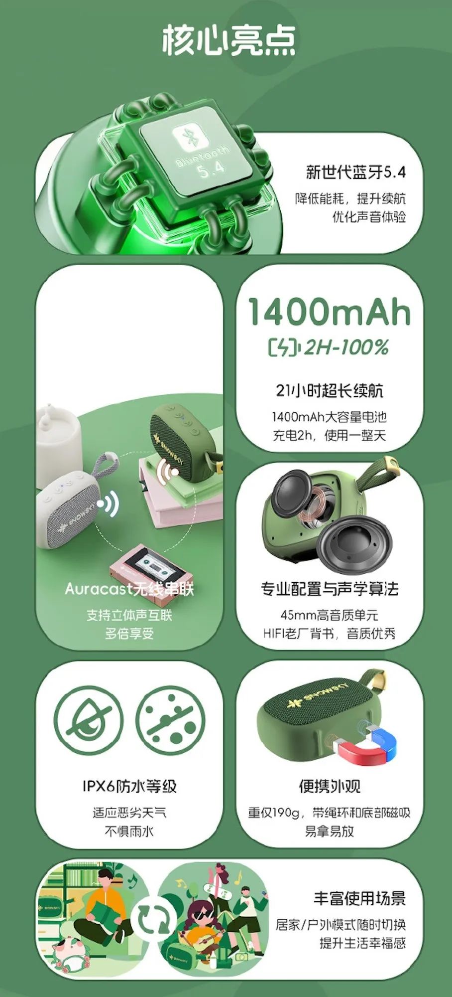 雪漫天 Anywhere迷你蓝牙音箱评测：重新定义“小身材大声音”的听感边界