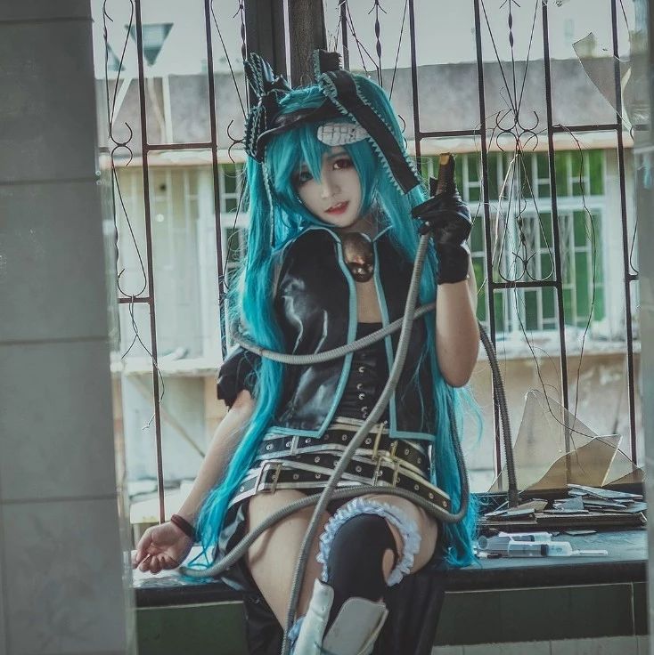 【美女COS】初音未来-骸音钙 Cosplay 野蛮萝莉