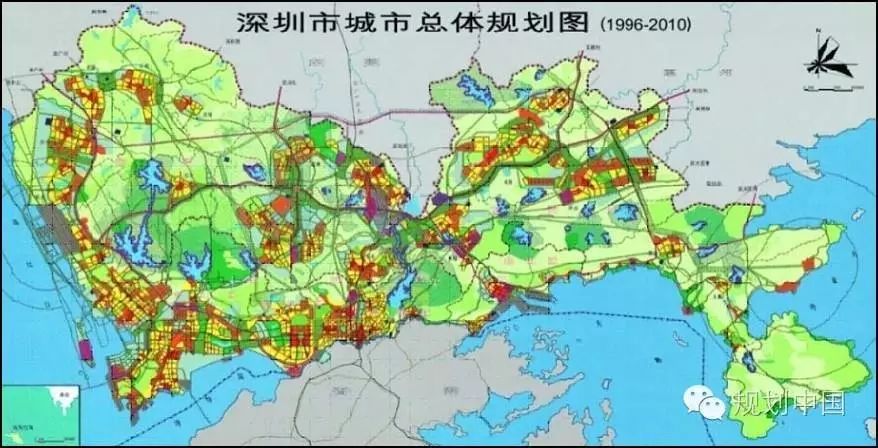 中国城市规划设计研究院(以下简称"中规院")于1982年和1996年做的深圳