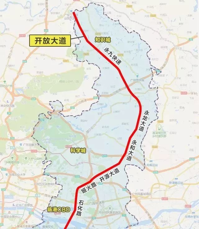 开放大道线路将沿着"永九快速-永龙大道-永和大道-吭源